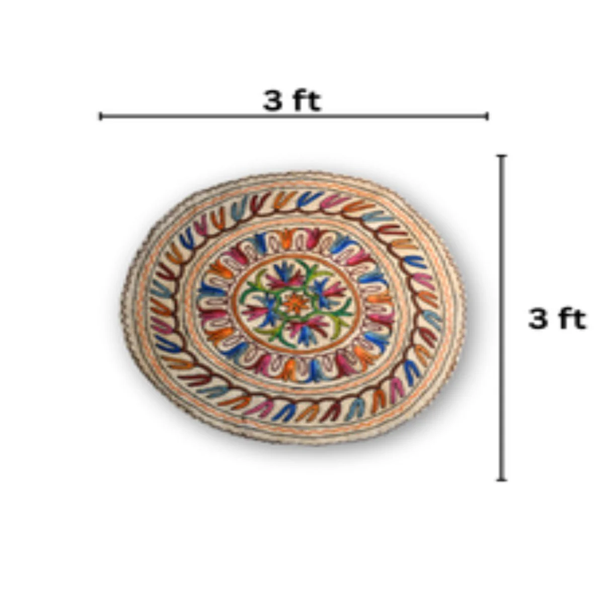 Namda Round Rug | 3 inch - Image 4
