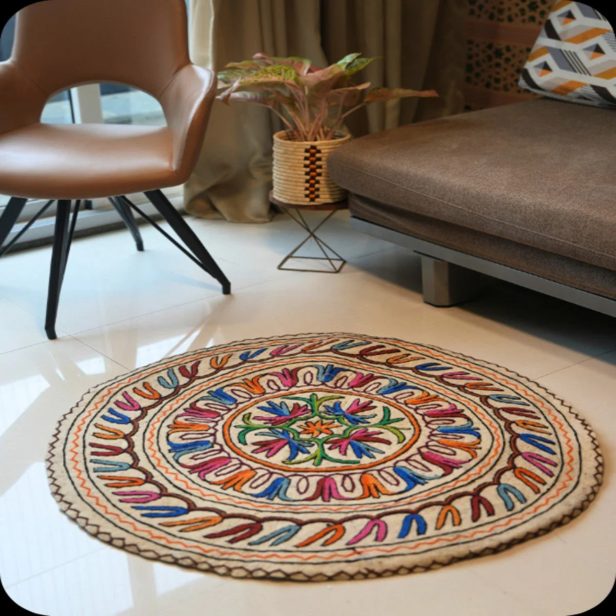 Namda Round Rug | 3 inch - Image 7