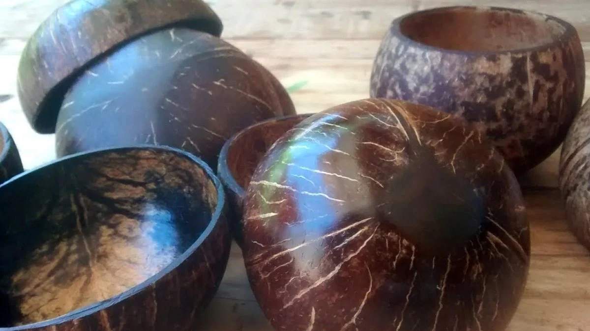 Polished Coconut Bowl 150 ml- Set of 2 - Image 2