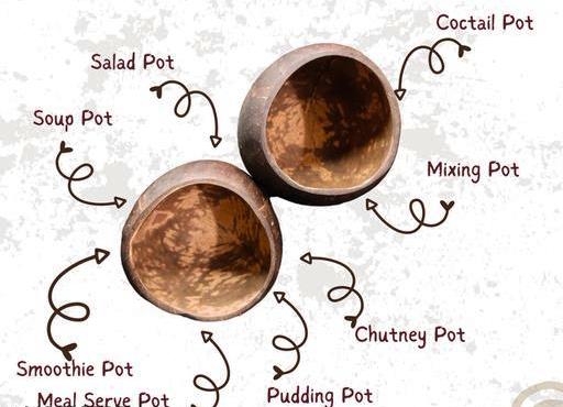 Polished Coconut Bowl 150 ml- Set of 2 - Image 3