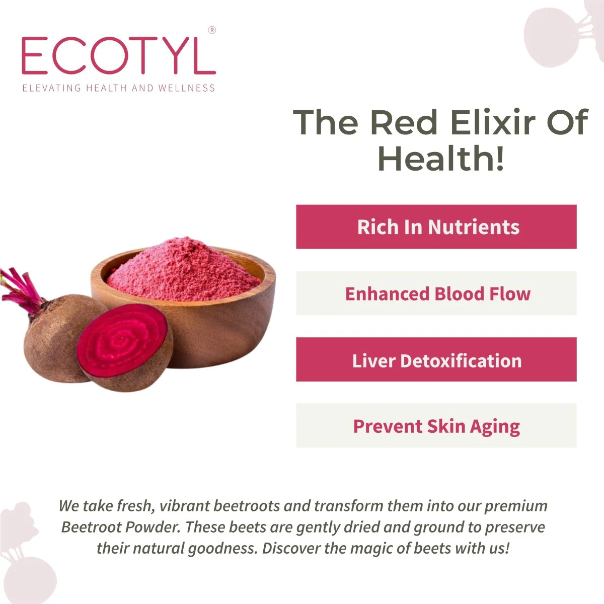 Beetroot Powder | Boosts Metabolism | Good For Skin | 100g - Image 2