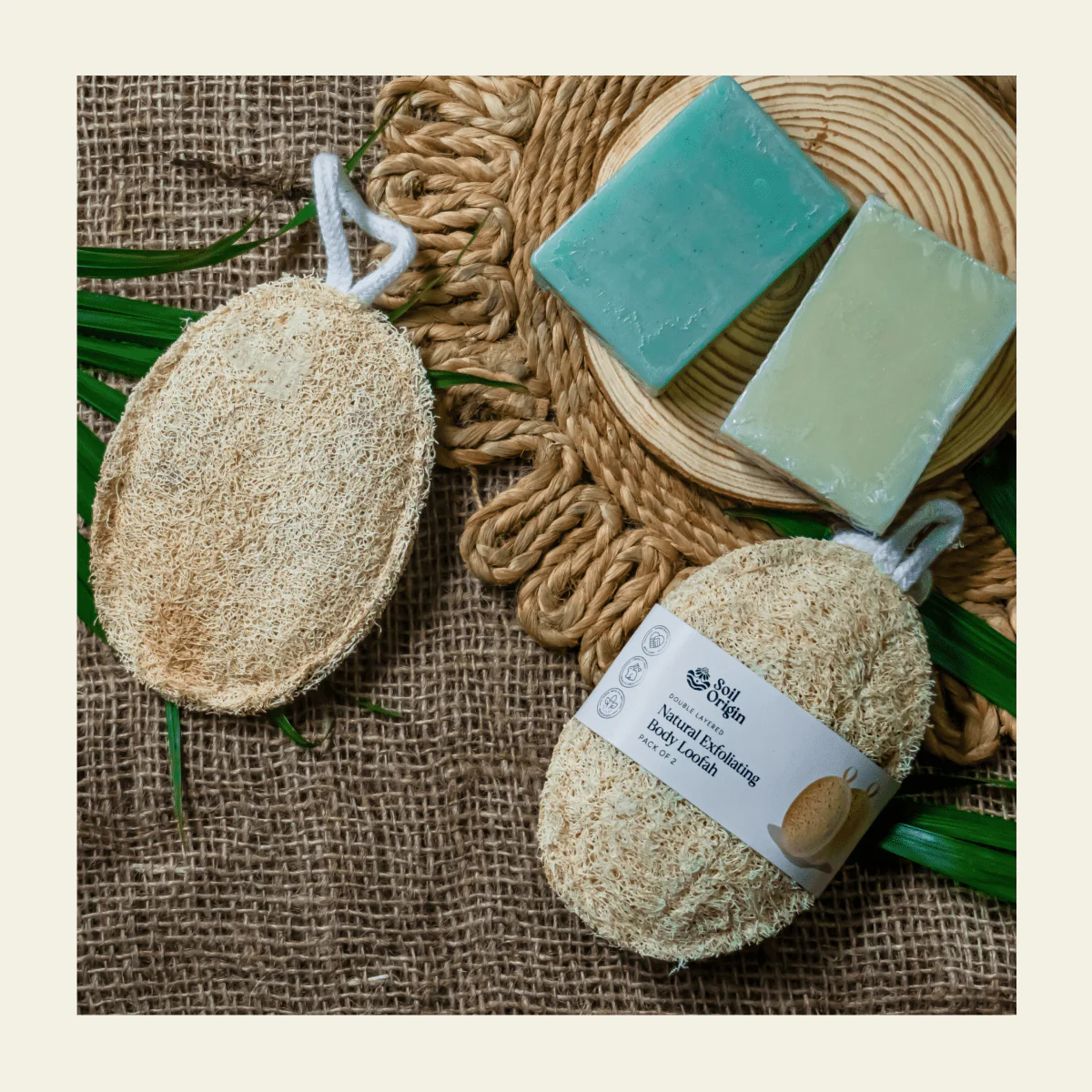 Natural Body Loofah | Exfoliating & Skin-Friendly | Pack of 2 - Image 4