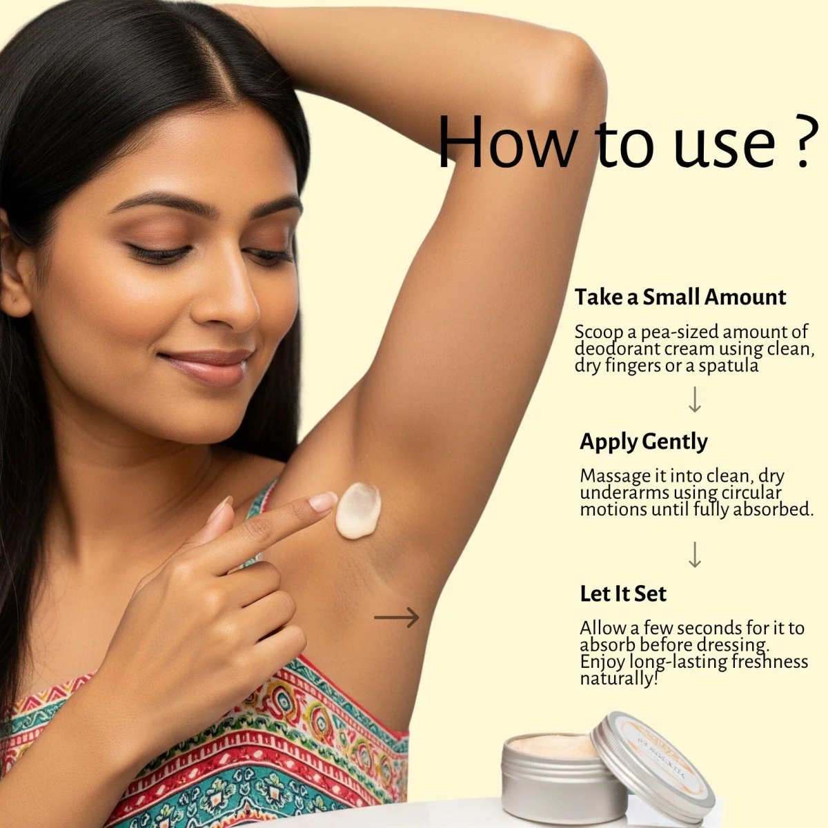 Natural Deodorant Cream | Citrus Zest | With Jojoba & Almond Oil - Image 5