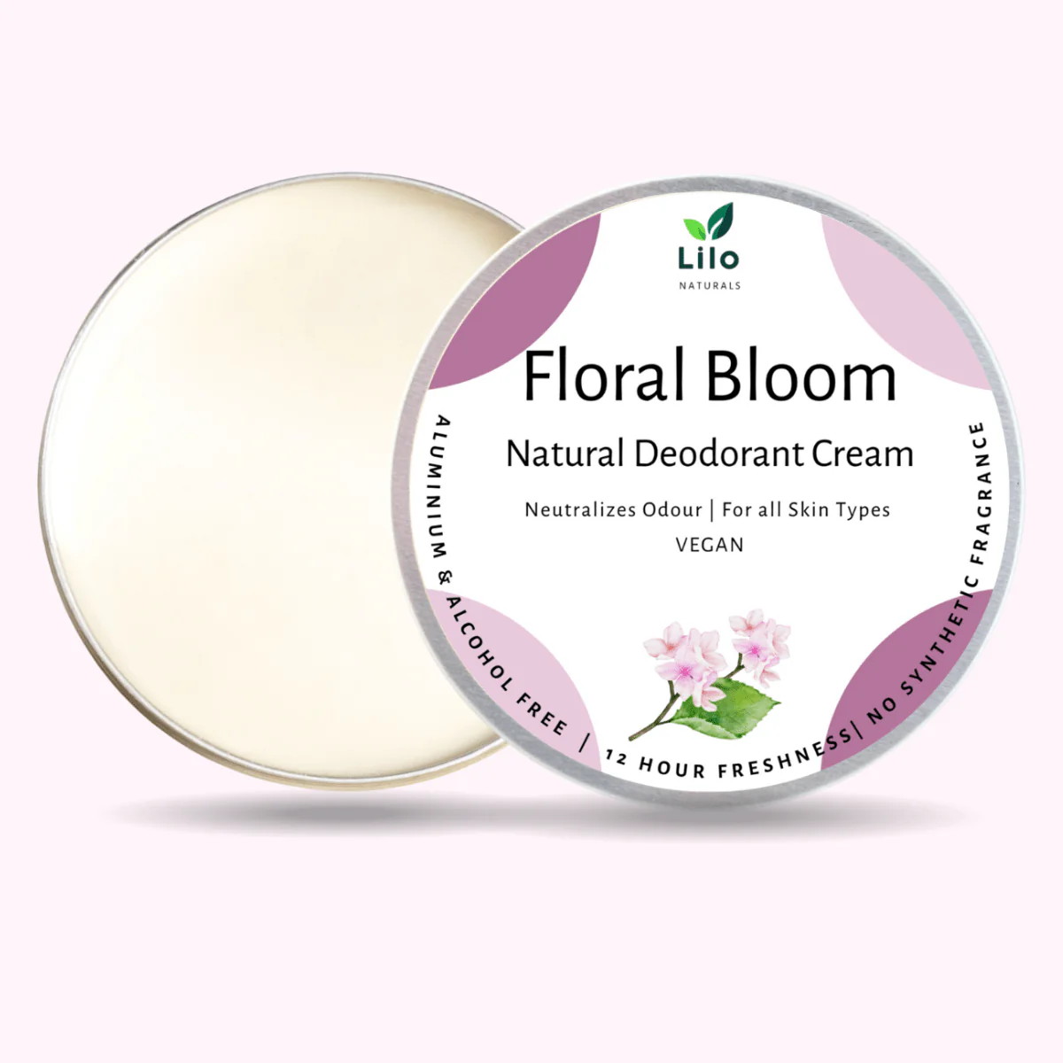 Natural Deodorant Cream | Floral Bloom | With Jojoba & Almond Oil