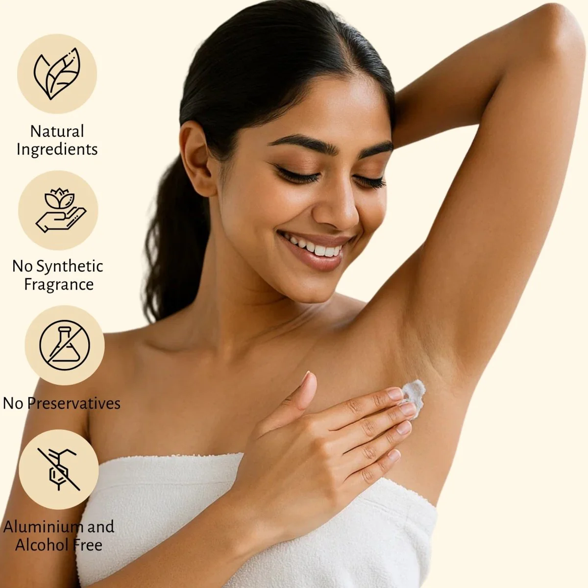 Natural Deodorant Cream | Vanilla | Enriched with Jojoba & Almond Oil - Image 3