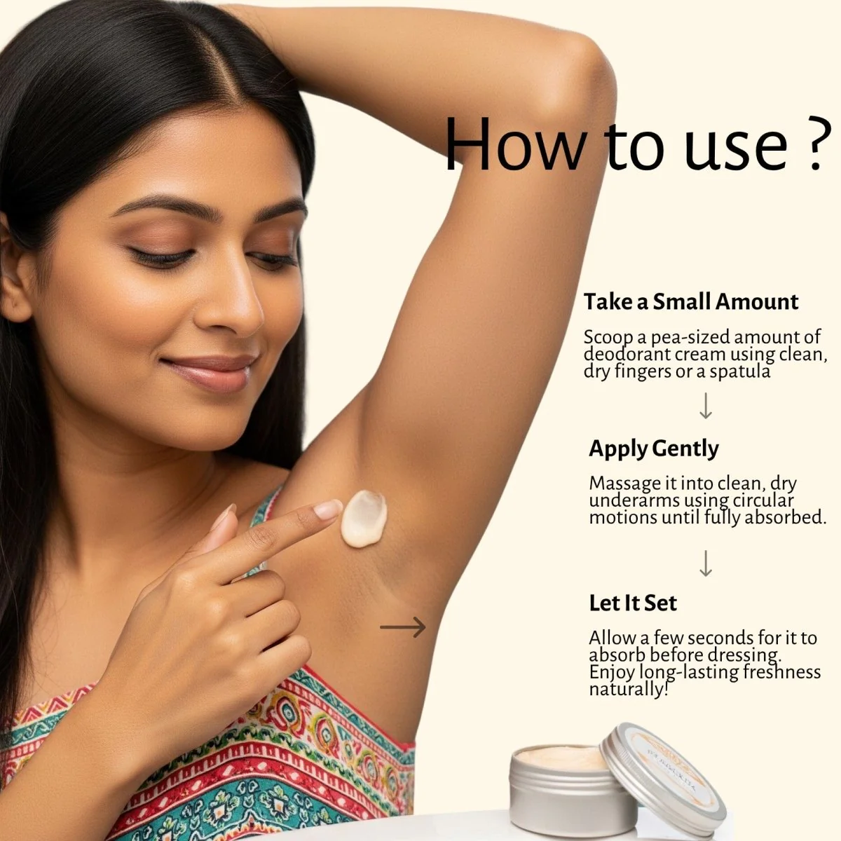 Natural Deodorant Cream | Vanilla | Enriched with Jojoba & Almond Oil - Image 4