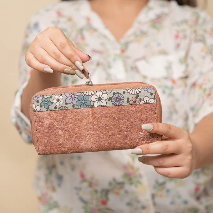 Natural Floral Wallet | Made of coconut leather - Image 5
