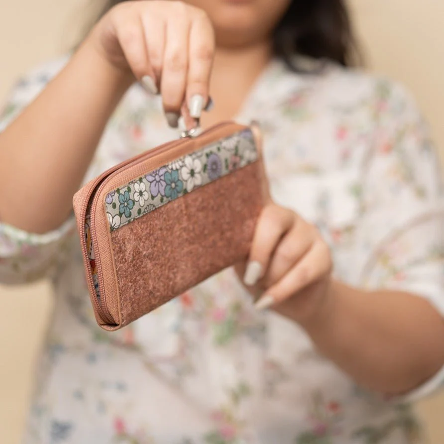 Natural Floral Wallet | Made of coconut leather - Image 6