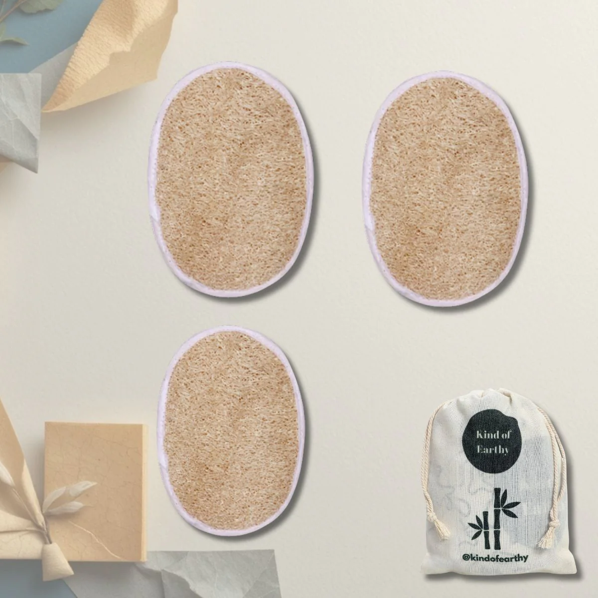 Natural Gourd Loofah with Elastic Grip | Easy-Hold Body Scrubber - Image 4