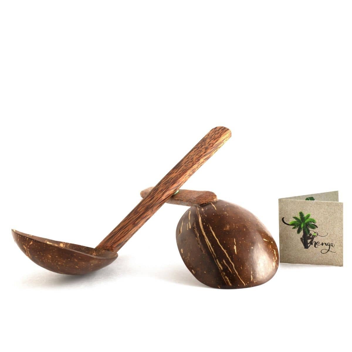 Natural Handmade Coconut Shell Serving Spoon(Set of 2) - Image 2