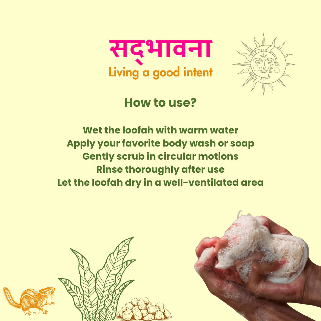 Natural Loofah Sponge | Organic Bath Scrubber | Pack of 3 - Image 5