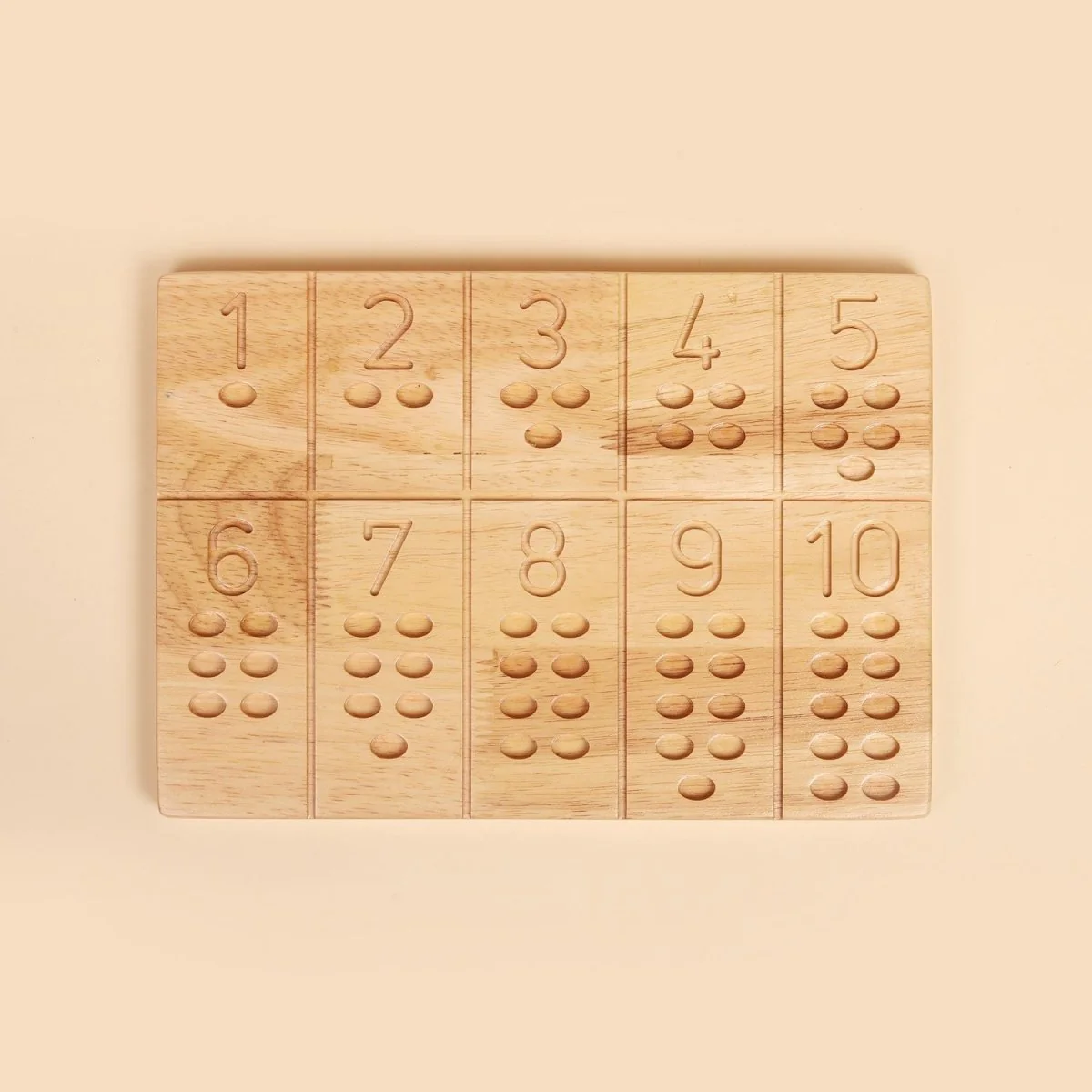 Natural Reversible Number Board – Montessori Toy - Image 2