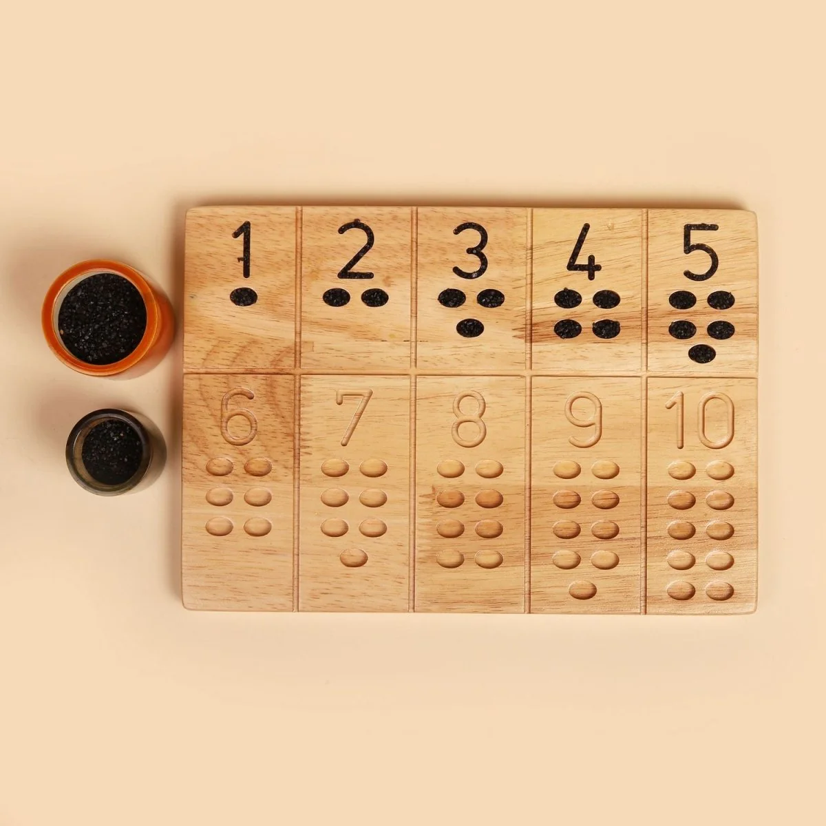Natural Reversible Number Board – Montessori Toy - Image 4