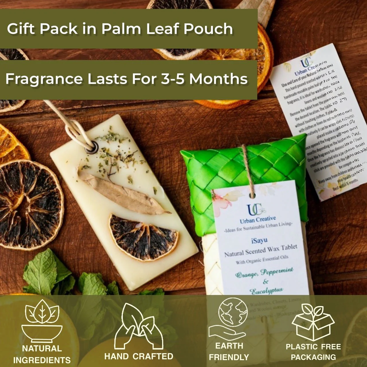 Natural Scented Wax Tablet-Orange, Peppermint & Eucalyptus - 1 or 2 - Image 14