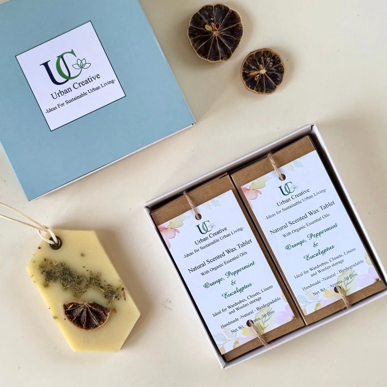Natural Scented Wax Tablet-Orange, Peppermint & Eucalyptus - 1 or 2 - Image 15