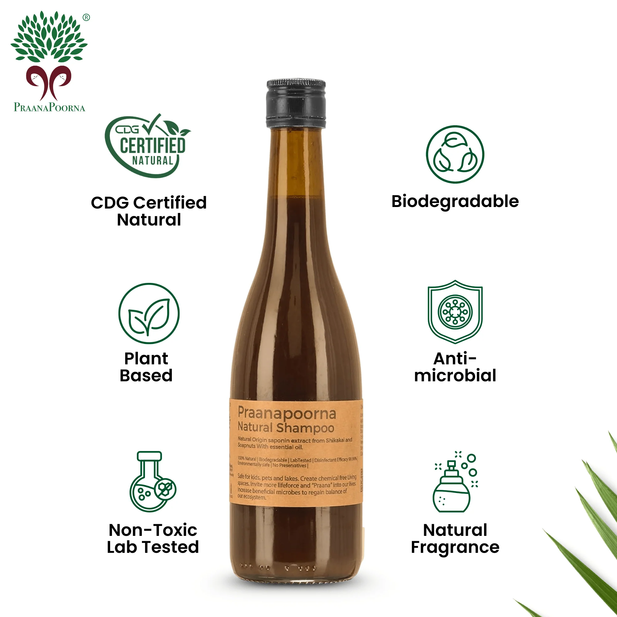Natural Shampoo 350ml - Image 3