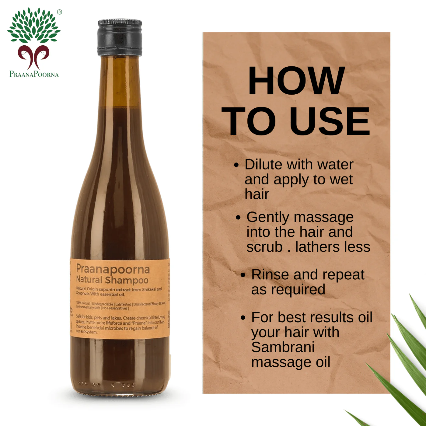 Natural Shampoo 350ml - Image 5