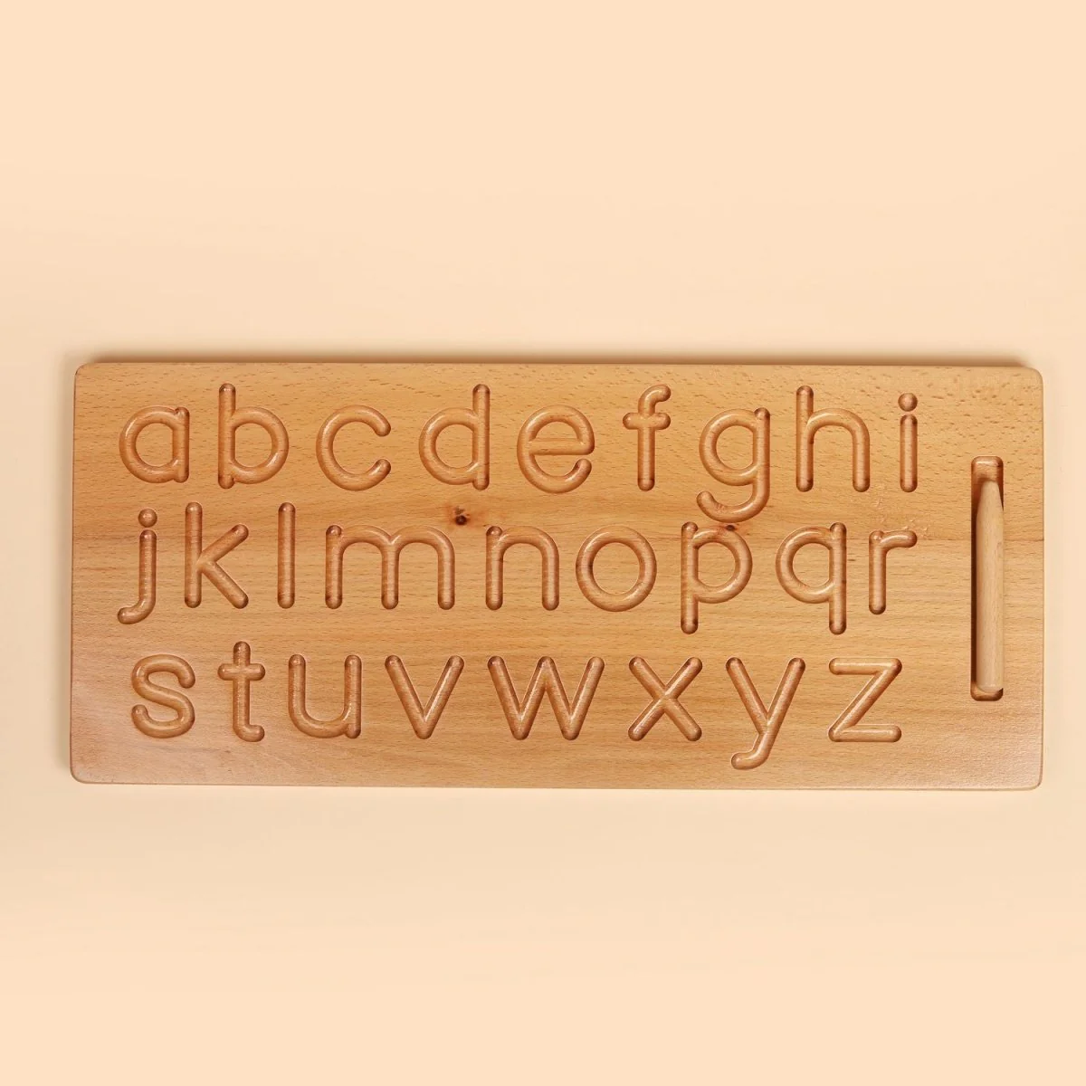 Natural Wooden Alphabet Tracing Board – ABC Toy - Image 2