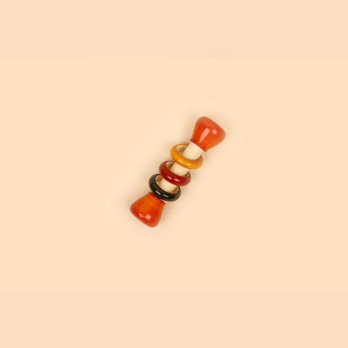 Natural Wooden Mini Rattle – Eco Baby Sensory Toy