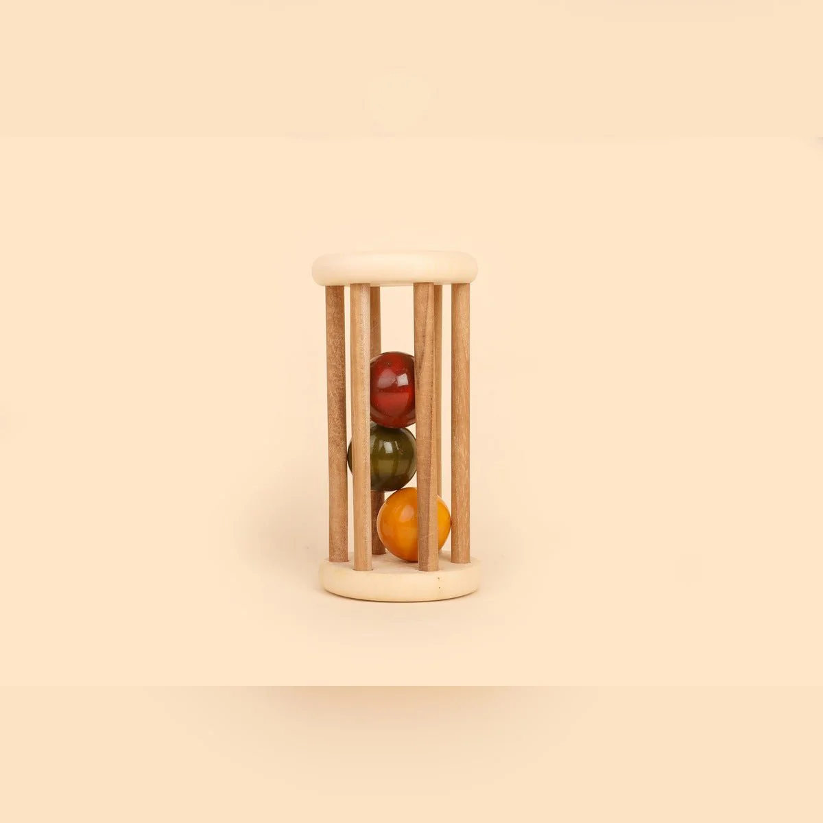 Natural Wooden Rolling Rattle – Organic Baby Toy - Image 7