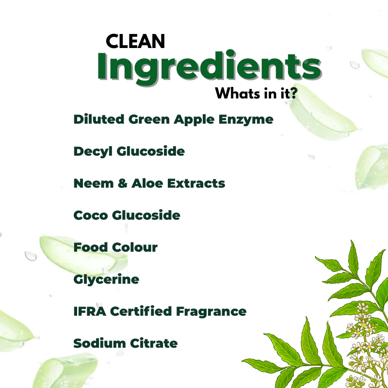 Bio Enzyme Handwash | Neem Aloe Natural Hand Wash 1 litre - Image 3