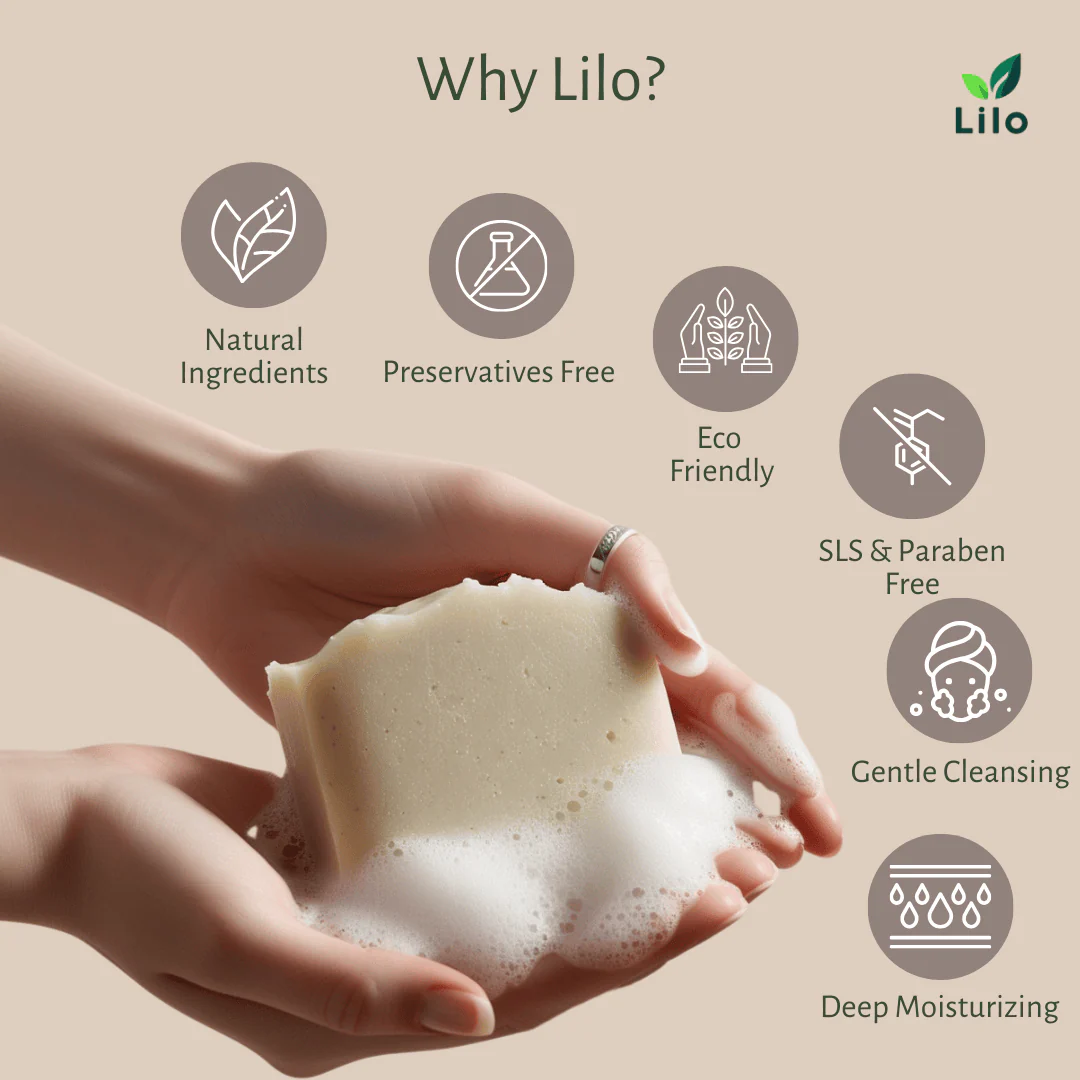 Neem Bar Soap for All Skin Types with Neem Oil & Charcoal - Image 4
