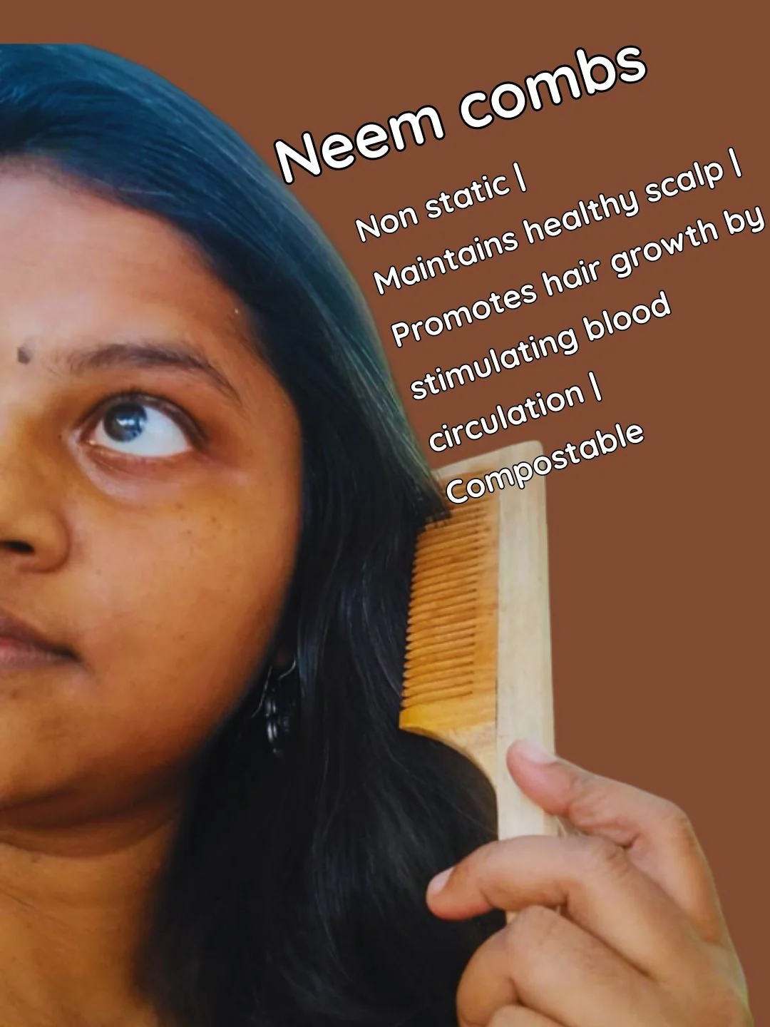 Neem Wood Comb | Natural, Anti-Dandruff & Eco-Friendly Hair Care - Image 12
