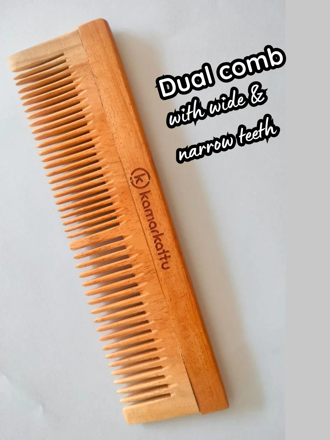 Neem Wood Comb | Natural, Anti-Dandruff & Eco-Friendly Hair Care - Image 2