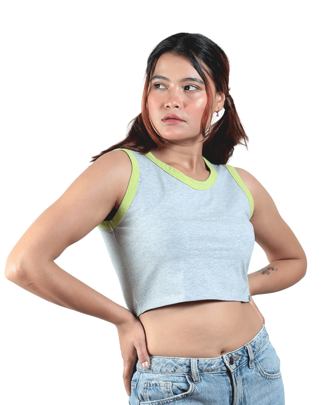 Neon-Gen Basic Cotton Crop Top - Image 9
