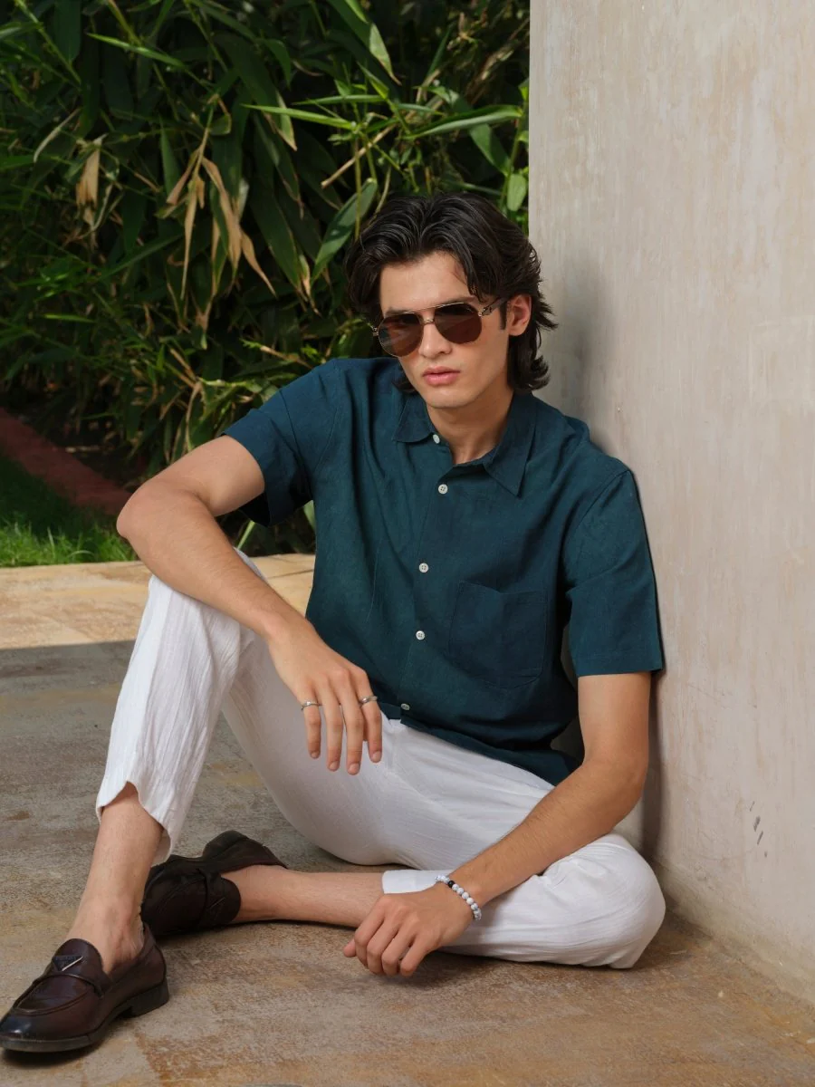 Nitya - Natural Dyed Half Sleeve Shirt - Image 4
