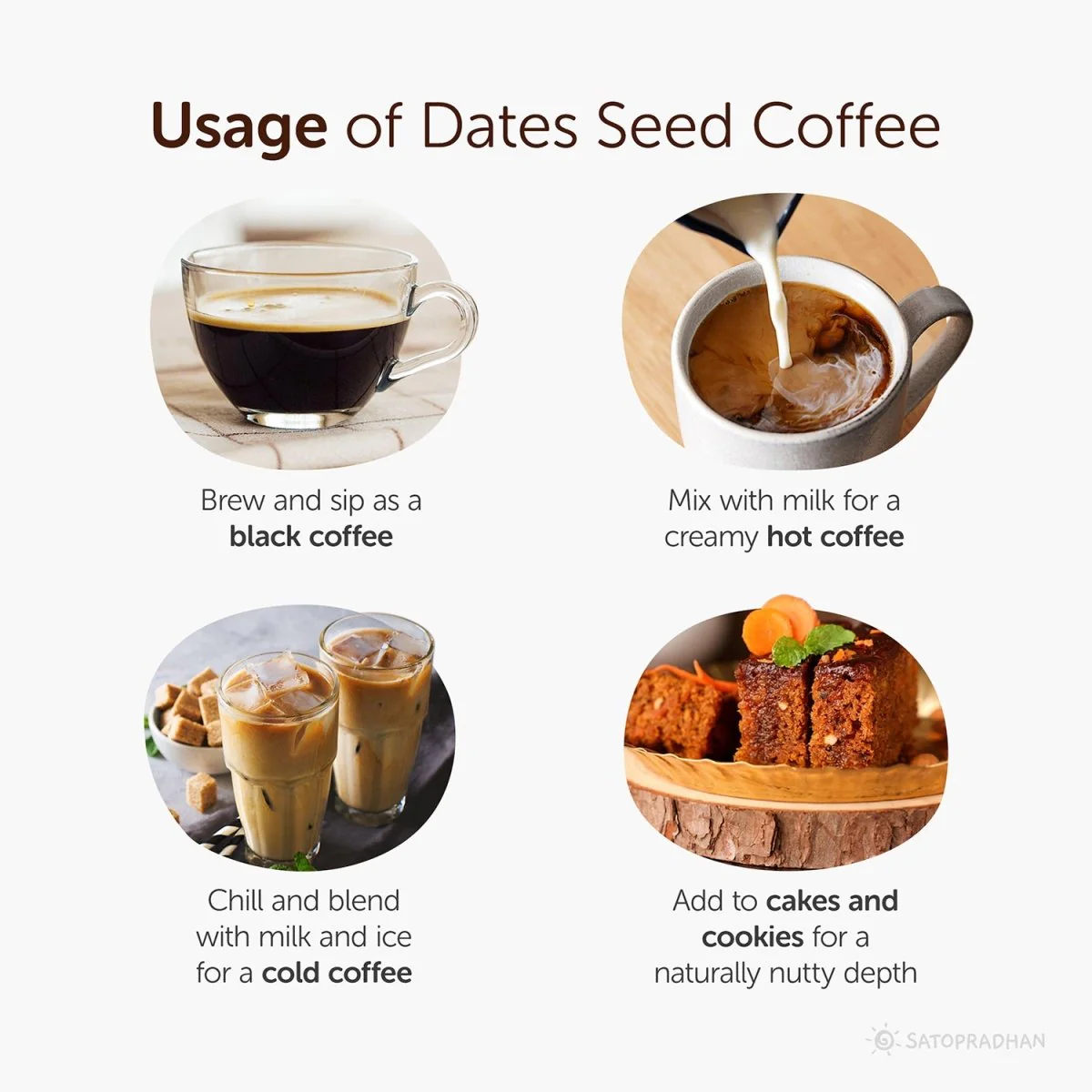 NoCoffee Date Seed Coffee Powder–Caffeine Free Coffee Alternative-100g - Image 5