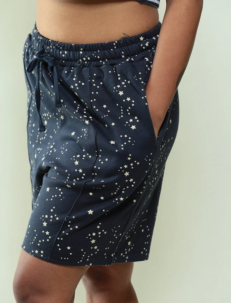 North Star Biowashed Organic Cotton Shorts- Navy Blue - Image 3