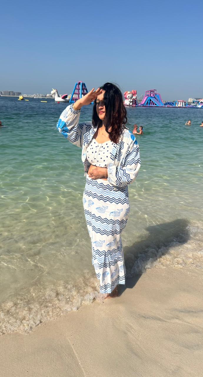 Ocean Driftwave Co-ord Set For Women | Breezy Two-Piece Outfit - Image 3
