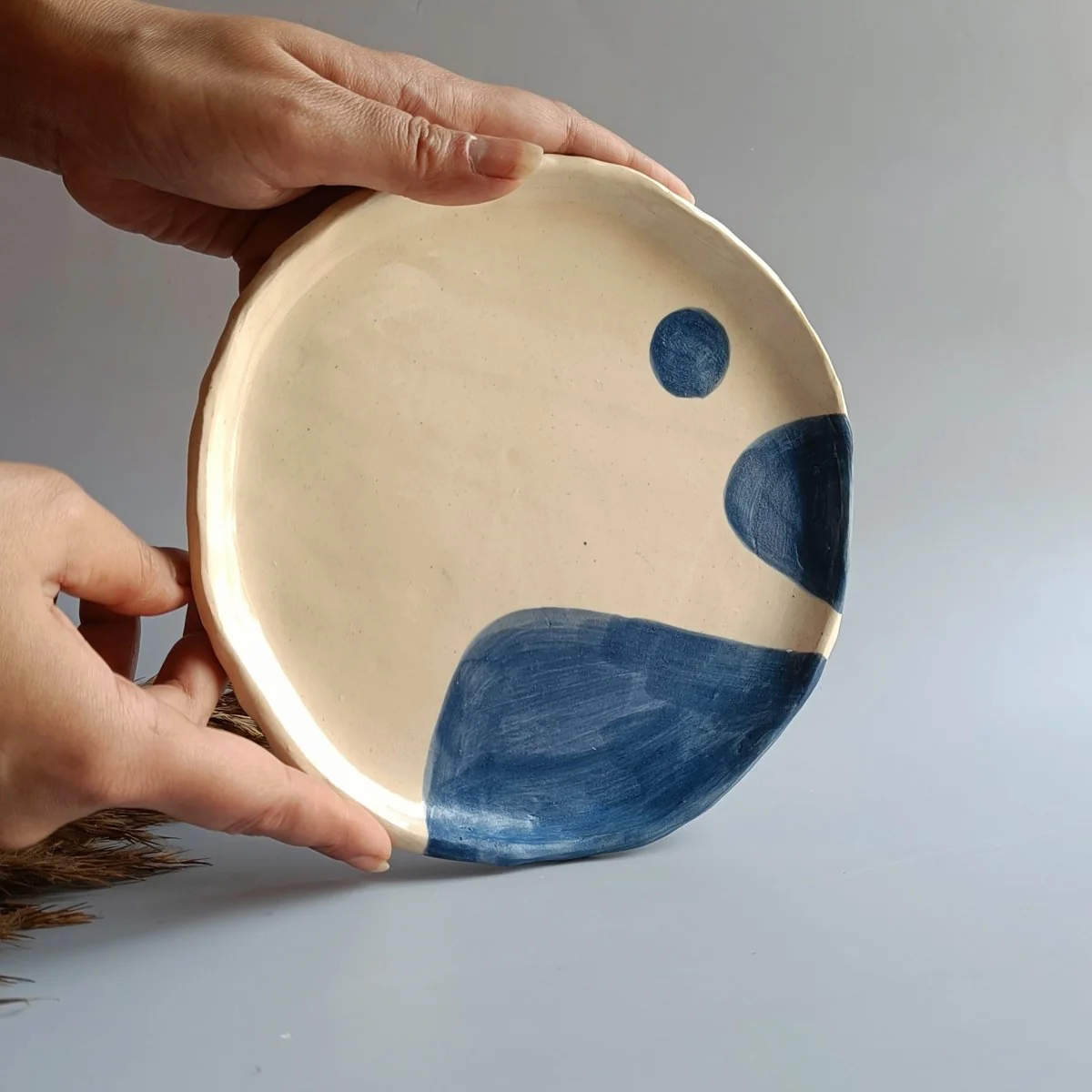 Ocean Flow Quarter Plate - Studio Pottery