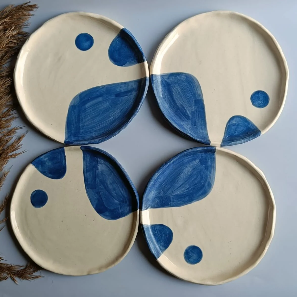 Ocean Flow Quarter Plate - Studio Pottery - Image 5