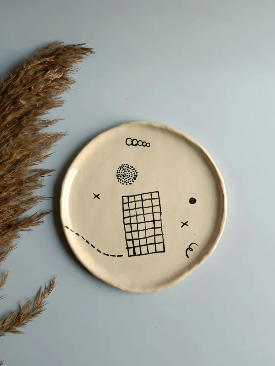 Ocean Flow Quarter Plate - Studio Pottery - Image 6