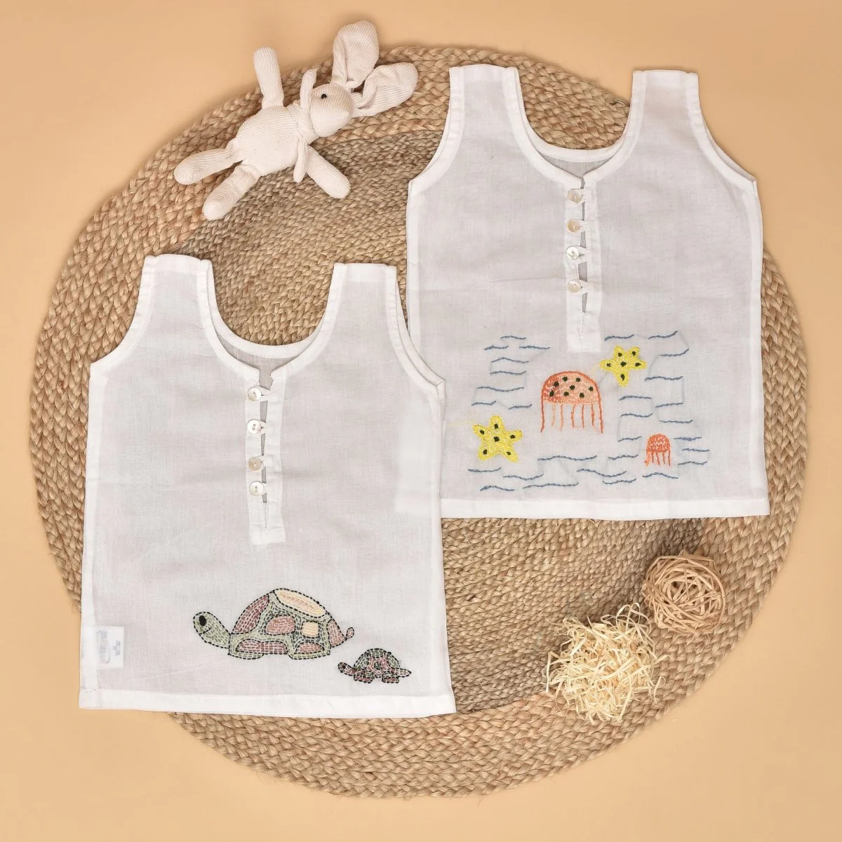 Pure Mulmul Baby Jabla Set of 2 - Image 36