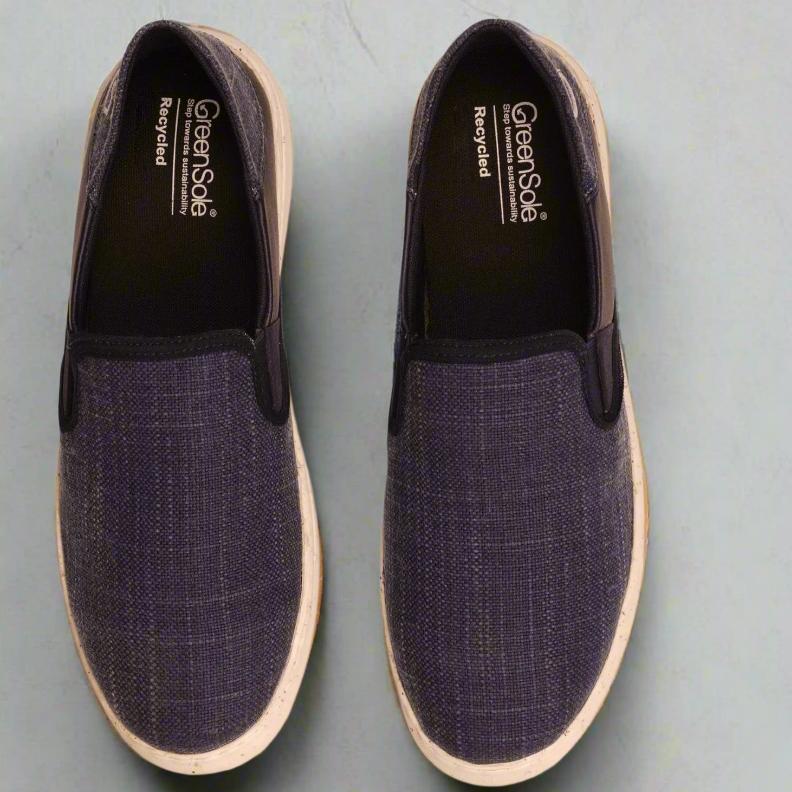 Oceanease Men's Vegan Slip-On Shoes in Navy Blue - Image 5