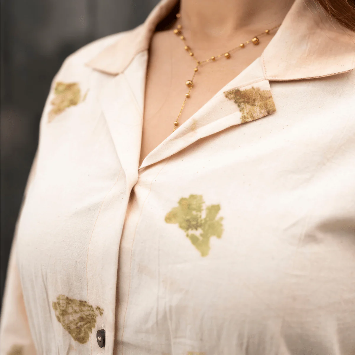 Onion Petal Mist Eco-Printed Dress for Women - Image 3