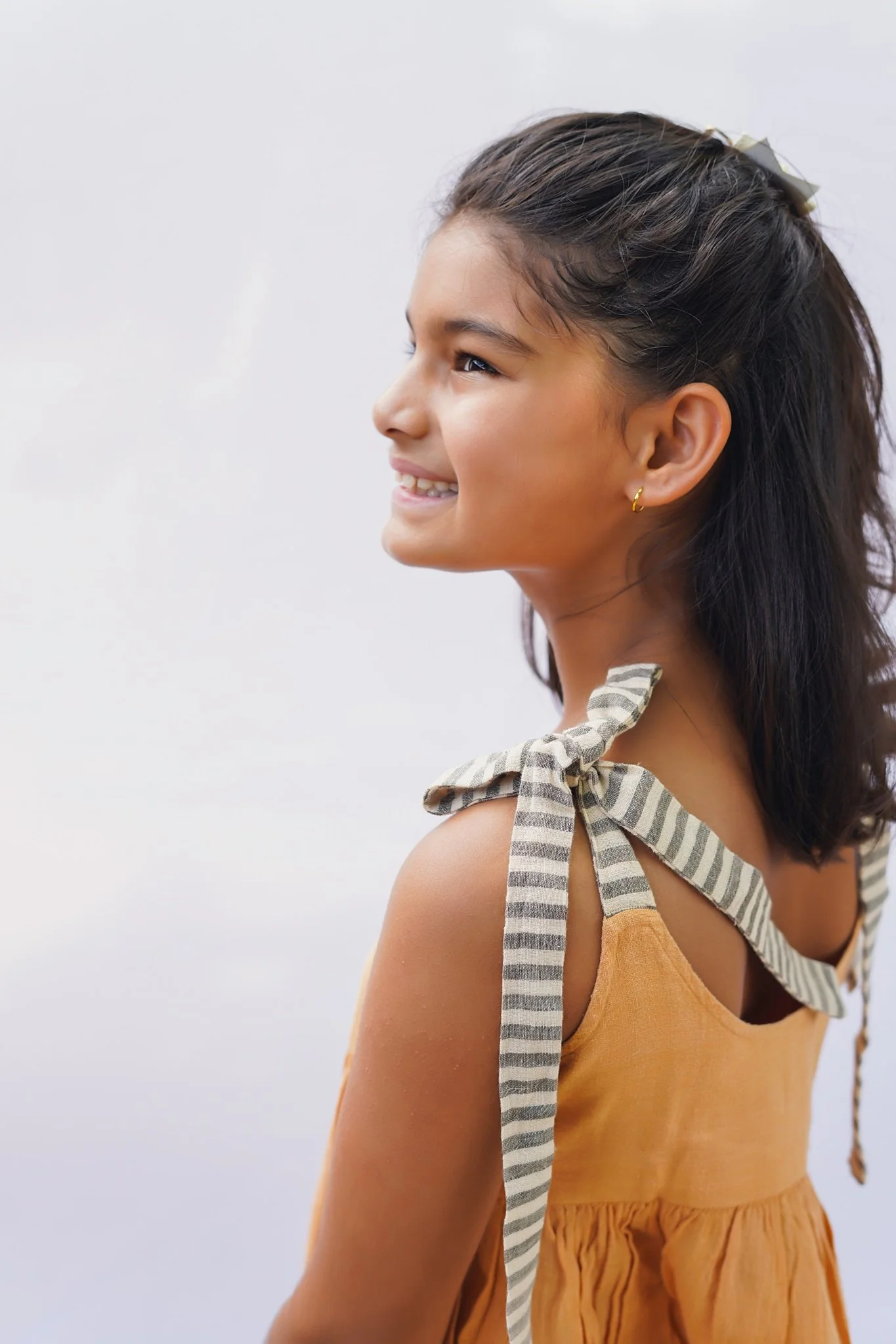 Orange U Lucky Top | Bright & Playful Hand-spun Cotton Top for Girls