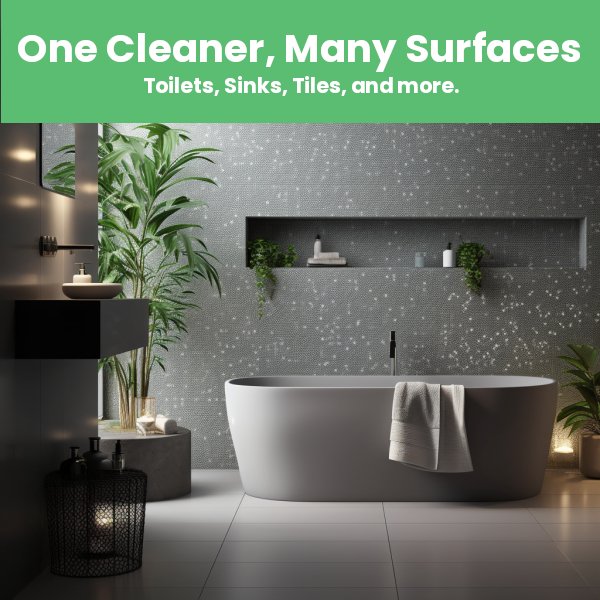 Organic Bathroom Tile & Toilet Cleaner | No Fumes | Concentrate - Image 3