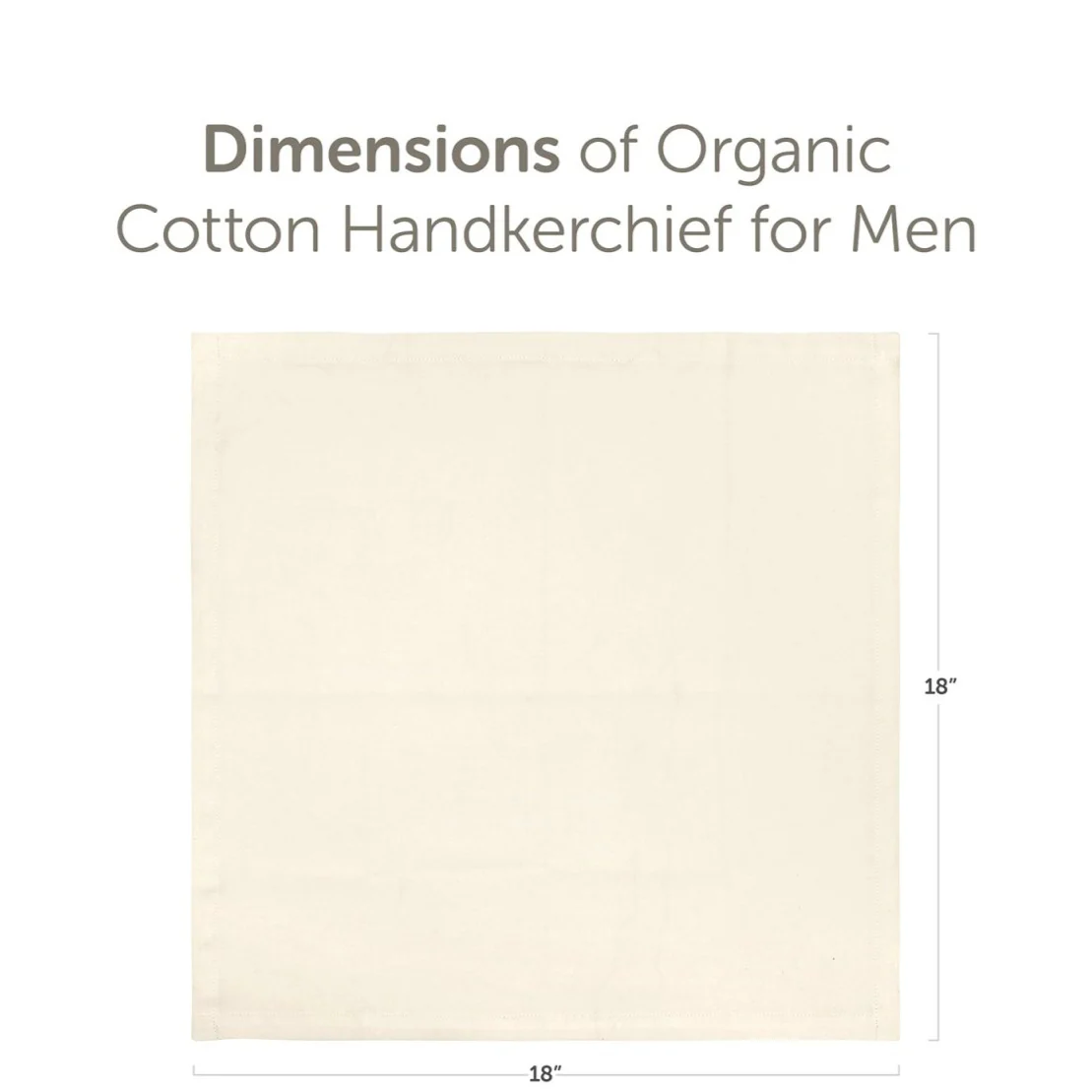 Organic Cotton Handkerchief for Men- Pack of 6- 46 x 46 cm - Image 6