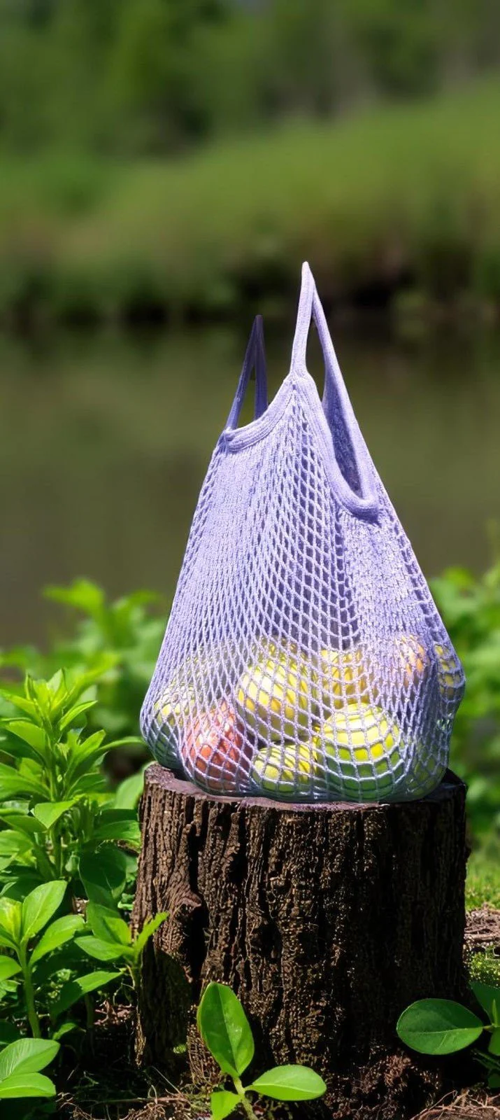 Organic Cotton Mesh Shopping Bags – Funky Colors (Pack of 2) - Image 7