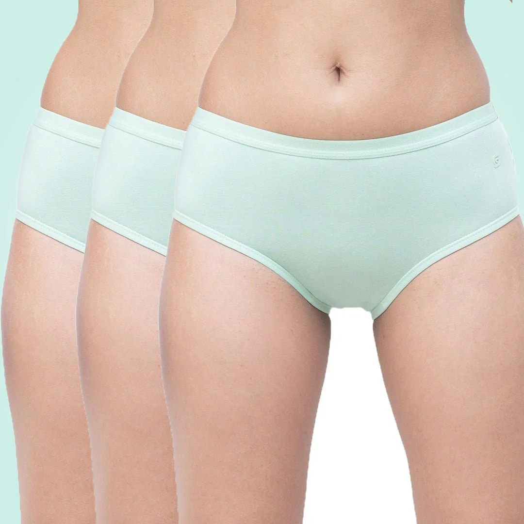 Organic Everyday Hipster Panty- Greenfig (3pc)