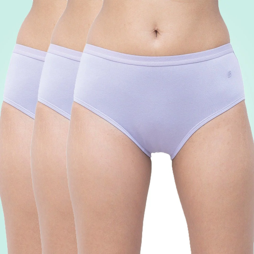 Organic Everyday Hipster Undies- Lavender- Set of 3