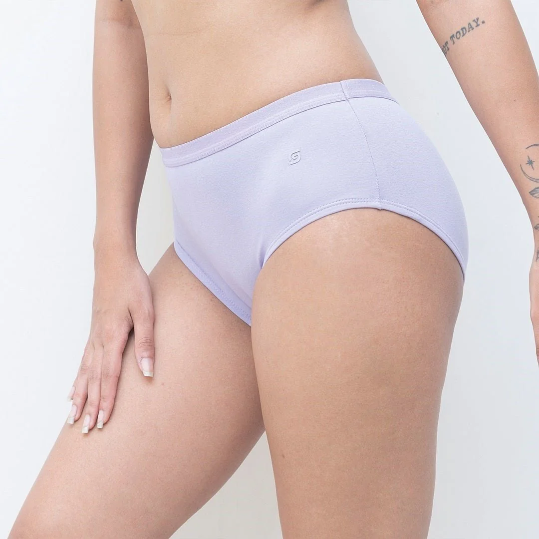 Organic Everyday Hipster Undies- Lavender- Set of 3 - Image 5