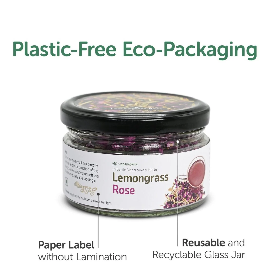 Organic Lemongrass Rose Tea- 25g- Naturally Shade Dried Mix - Image 6
