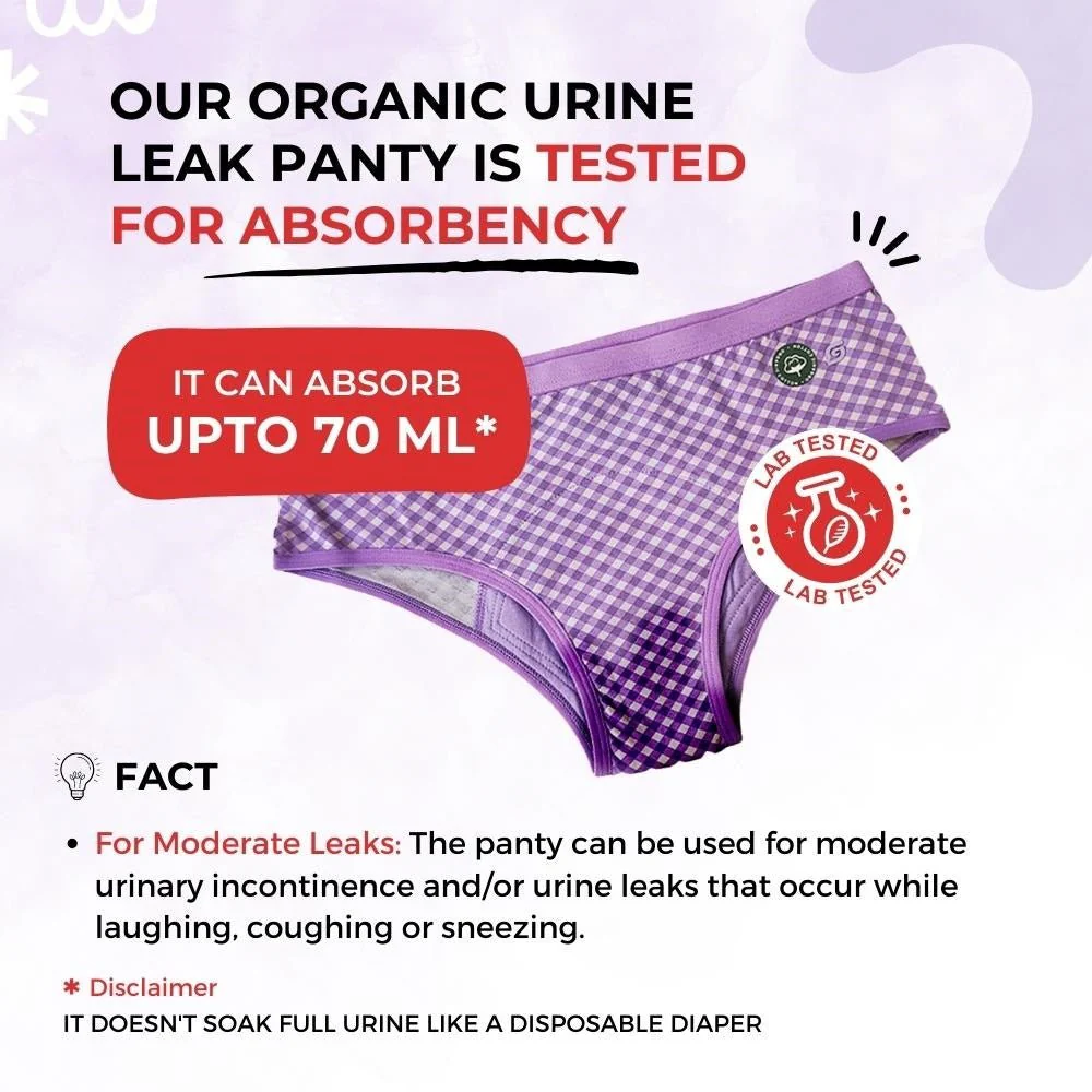 Organic Reusable Incontinence Underwear For Women- Black - Image 5