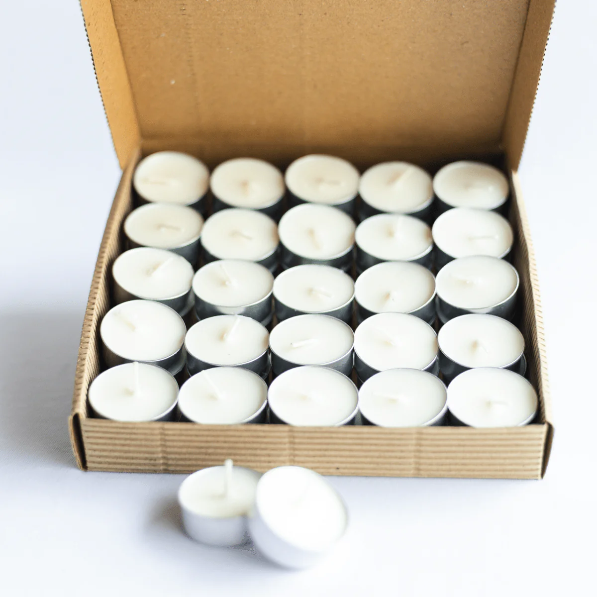 Organic Soy Wax Tea Lights – Set of 50 - Image 3