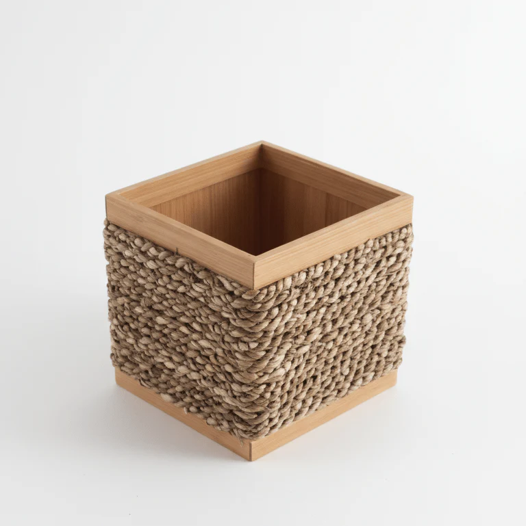 Oslo Bamboo Multipurpose Storage Box | Handcrafted Organizer - Image 3